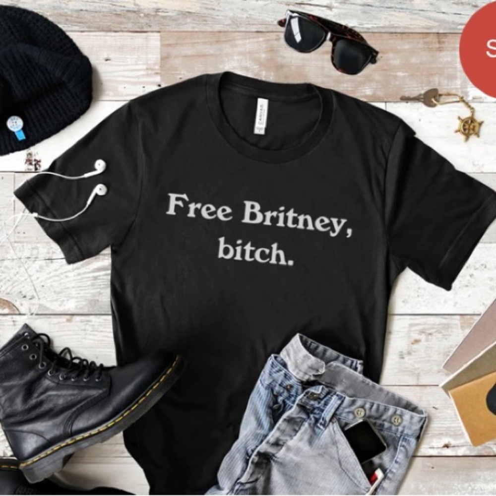 Free Britney, b***h T-Shirt - Drawings by Nicole - Unisex size Medium